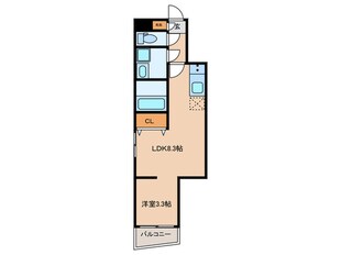 quador西新の物件間取画像